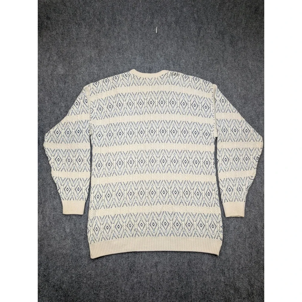 Jantzen 2XL Tall‎ Vintage Knit Sweater Diamond Pattern Crew Grandpa Thick Heavy